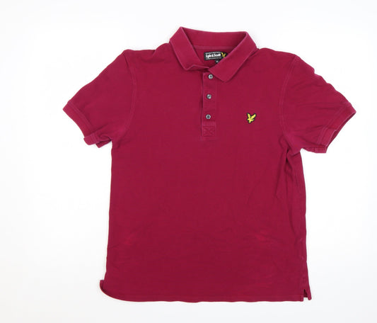 Lyle & Scott Men's Red Cotton Polo Shirt XL Classic Fit