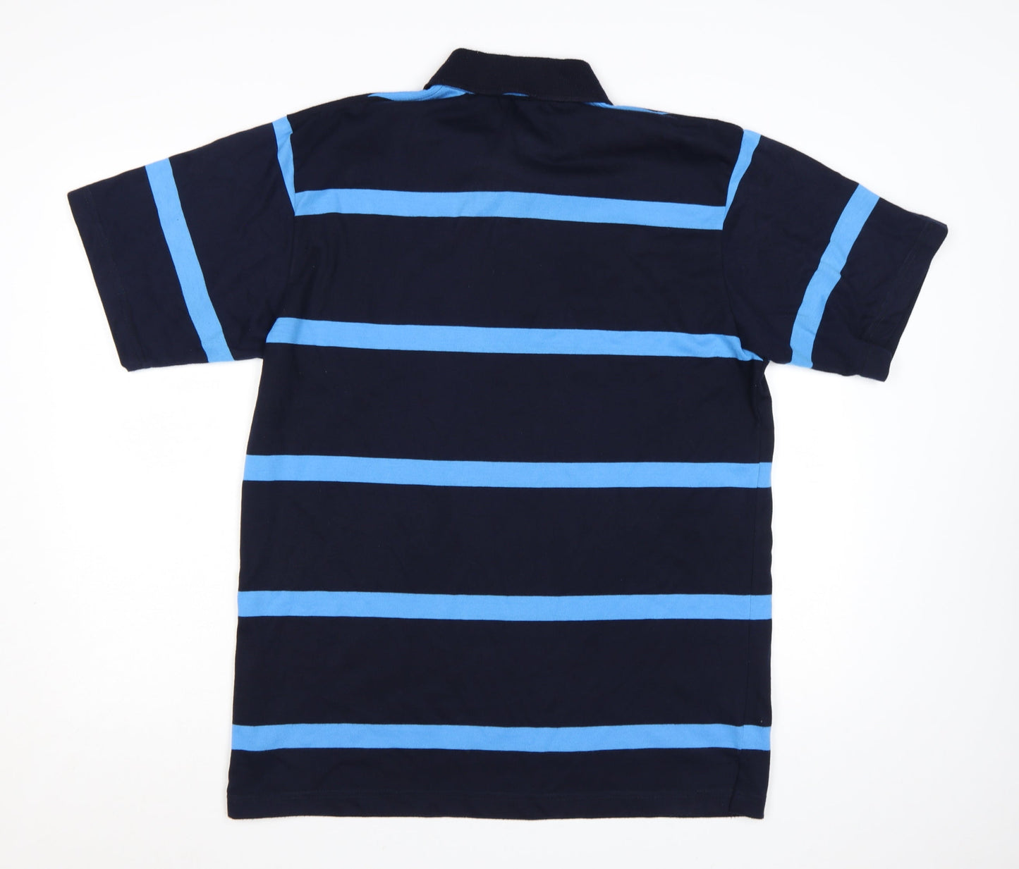 Hugo Samuel Men's Blue Striped 2XL Polo Shirt Nautical Yachting Style