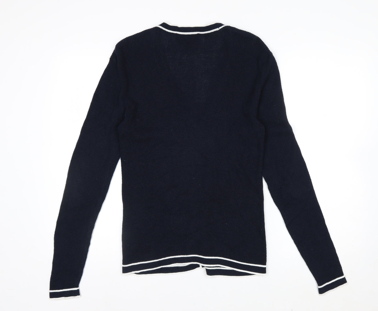 Next Women's Navy Cardigan Size 8 Cotton Blend Knit