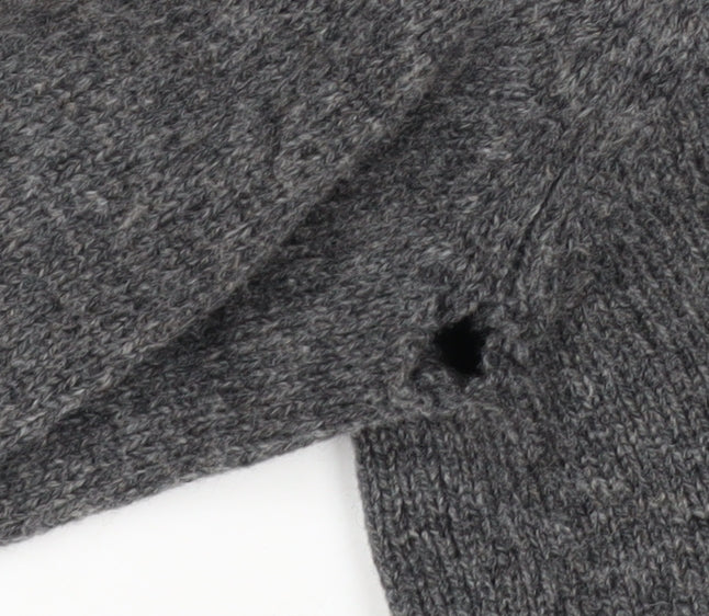 Hackett London Men's Grey Lambswool 1/2 Zip Jumper Size L