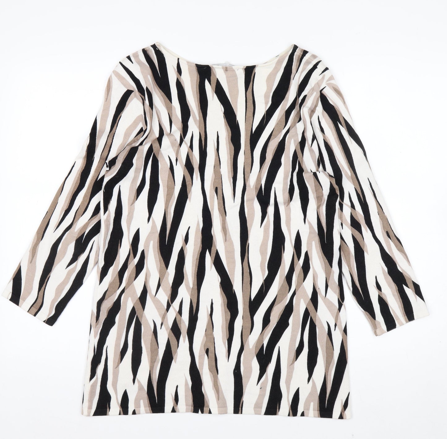 Bonmarché Women’s Multicoloured Zebra Print Tunic Top Size 10