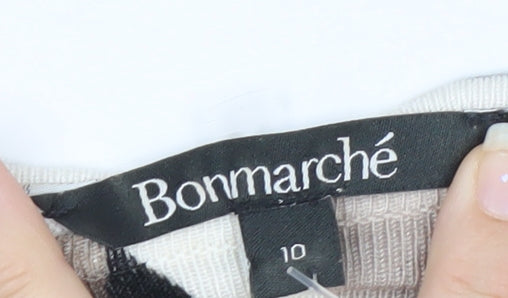 Bonmarché Women’s Multicoloured Zebra Print Tunic Top Size 10