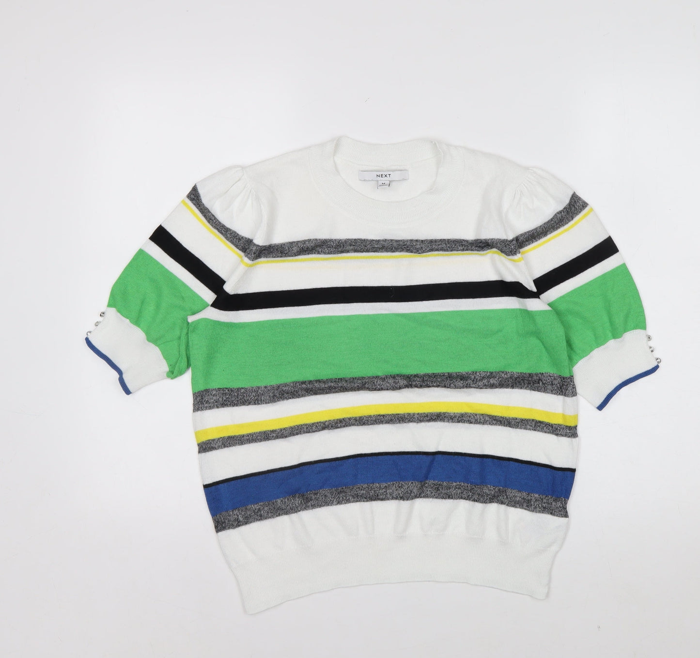 Next Women’s Multicoloured Striped Knit T-Shirt Size 14