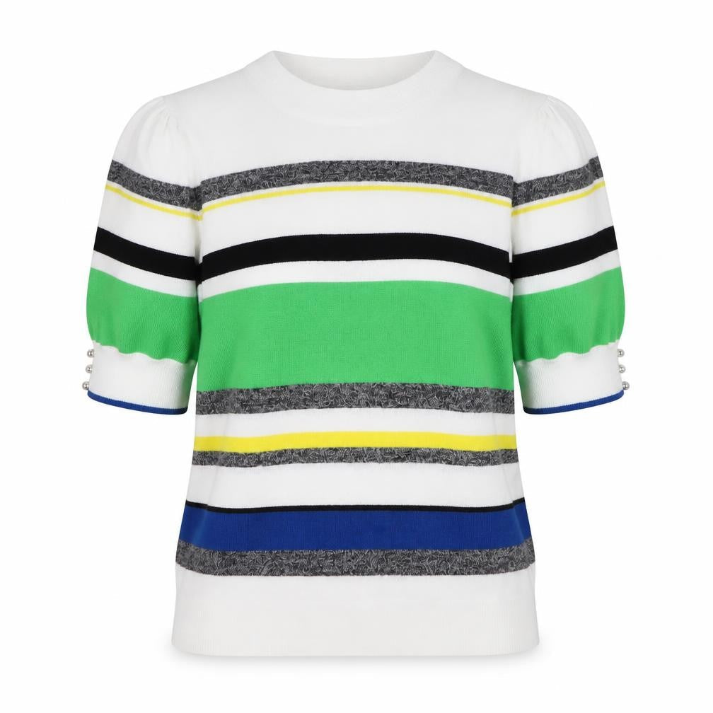Next Women’s Multicoloured Striped Knit T-Shirt Size 14