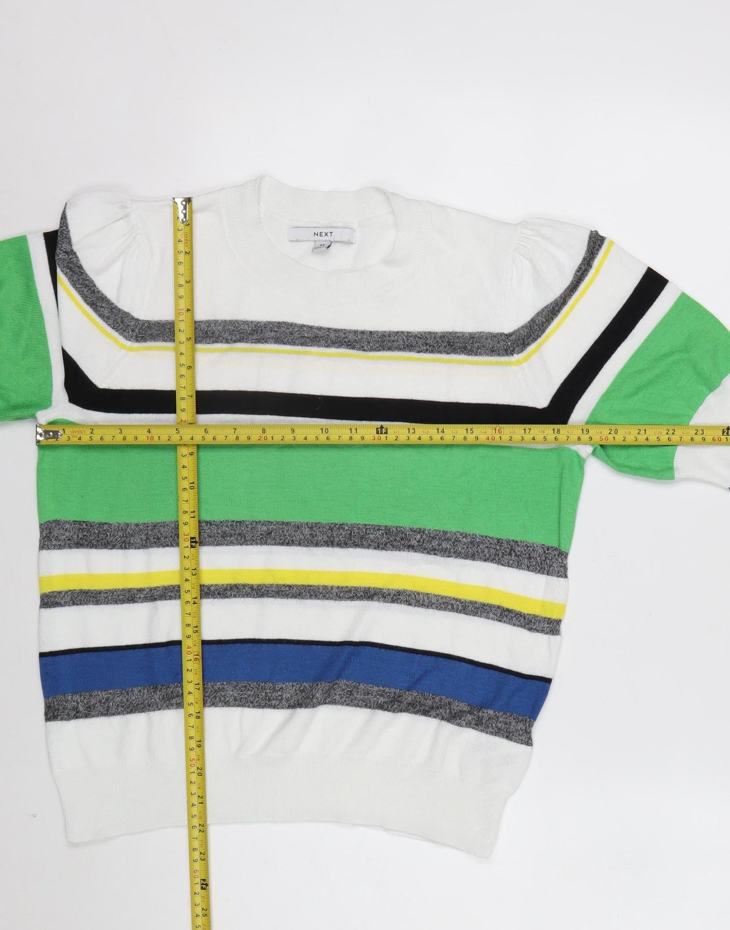 Next Women’s Multicoloured Striped Knit T-Shirt Size 14