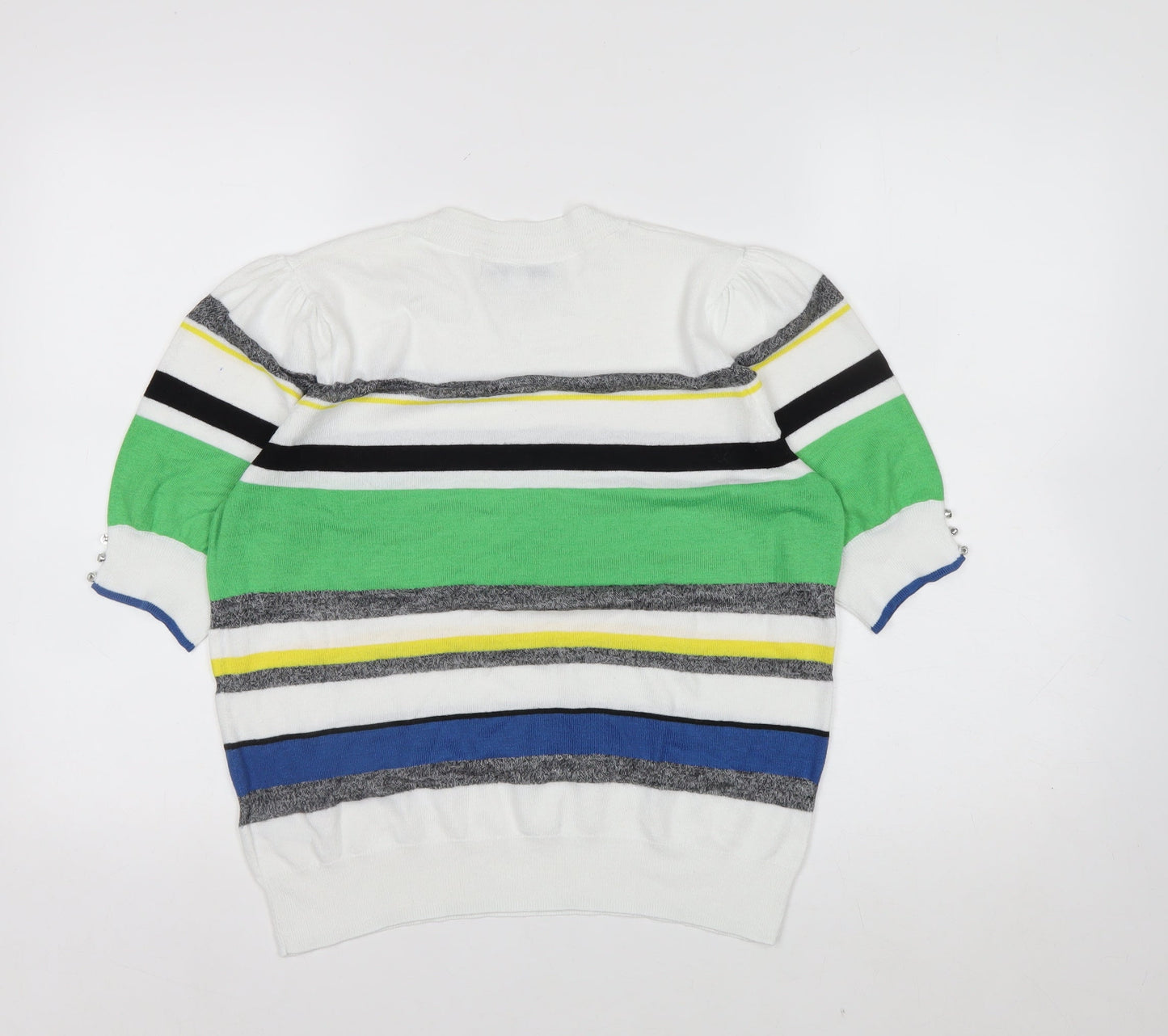 Next Women’s Multicoloured Striped Knit T-Shirt Size 14