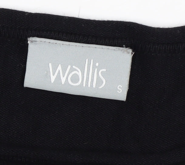 Wallis Womens Black Striped Knit Pullover Jumper Size S