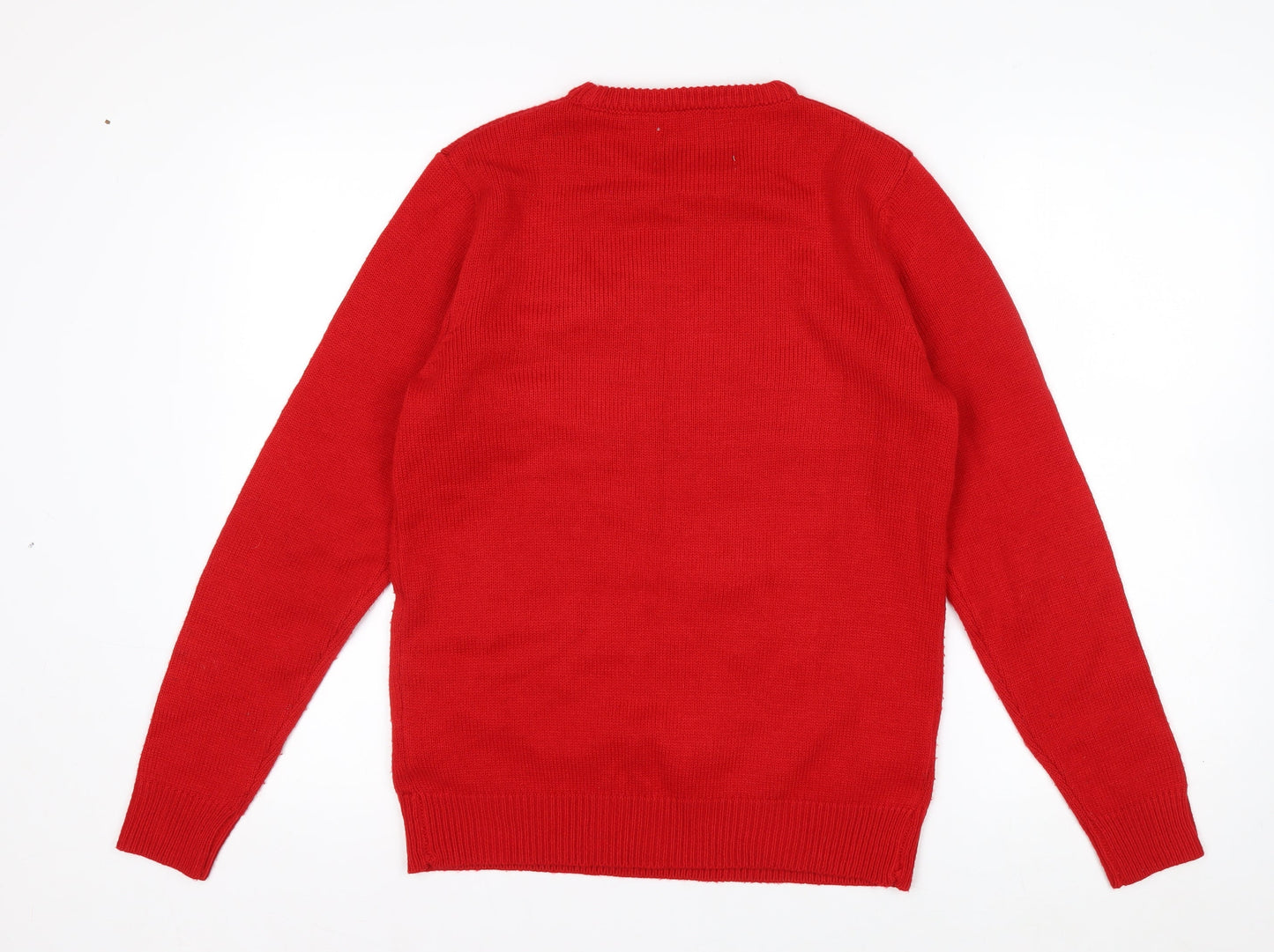 Cedar Wood State Men's Red Christmas Snowman Jumper Size S