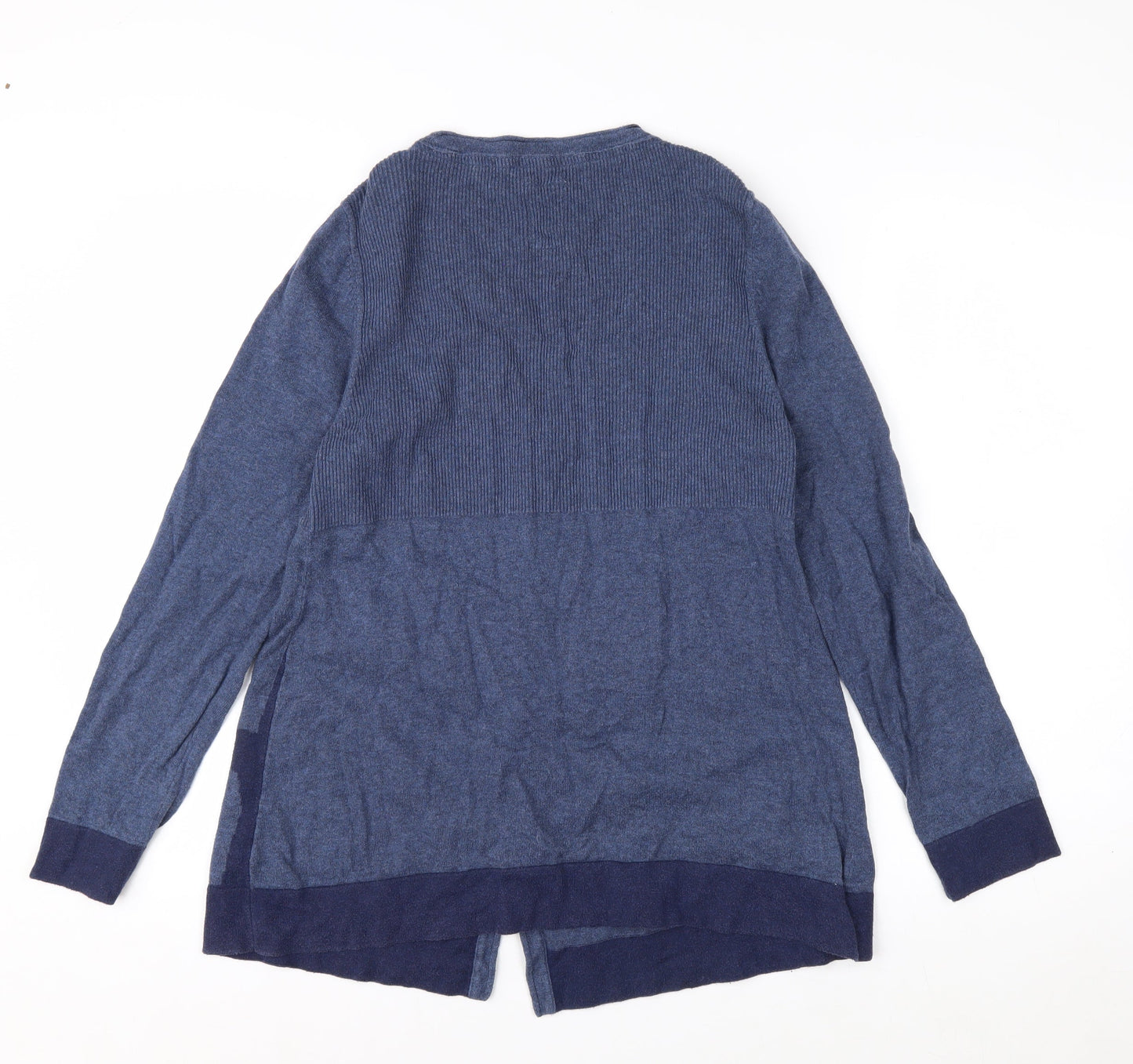 Monsoon Women’s Blue Embroidered Bird Cotton Wool V-Neck Cardigan Size 12
