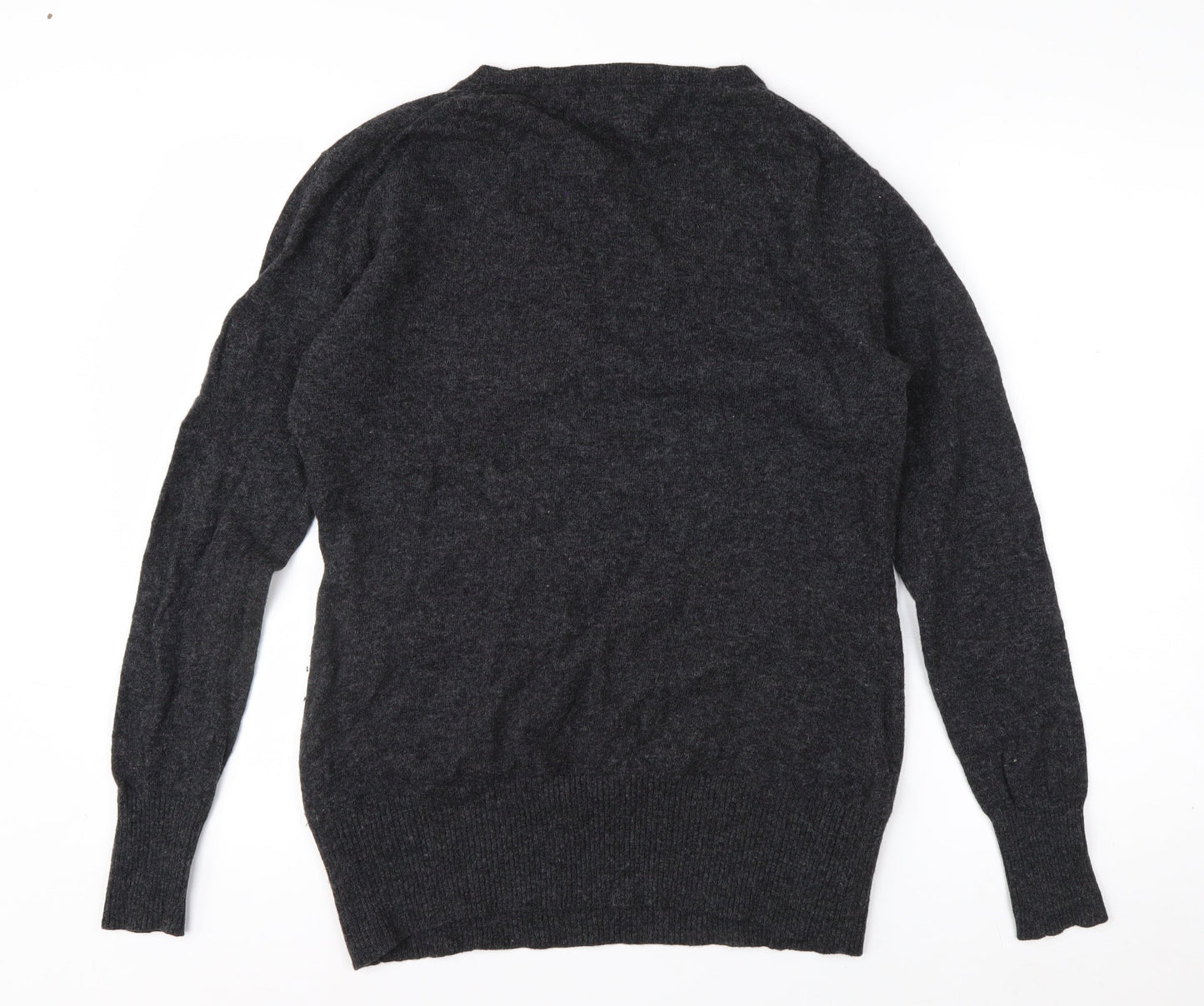 Stanfield Men's Grey Argyle Wool V-Neck Jumper XL