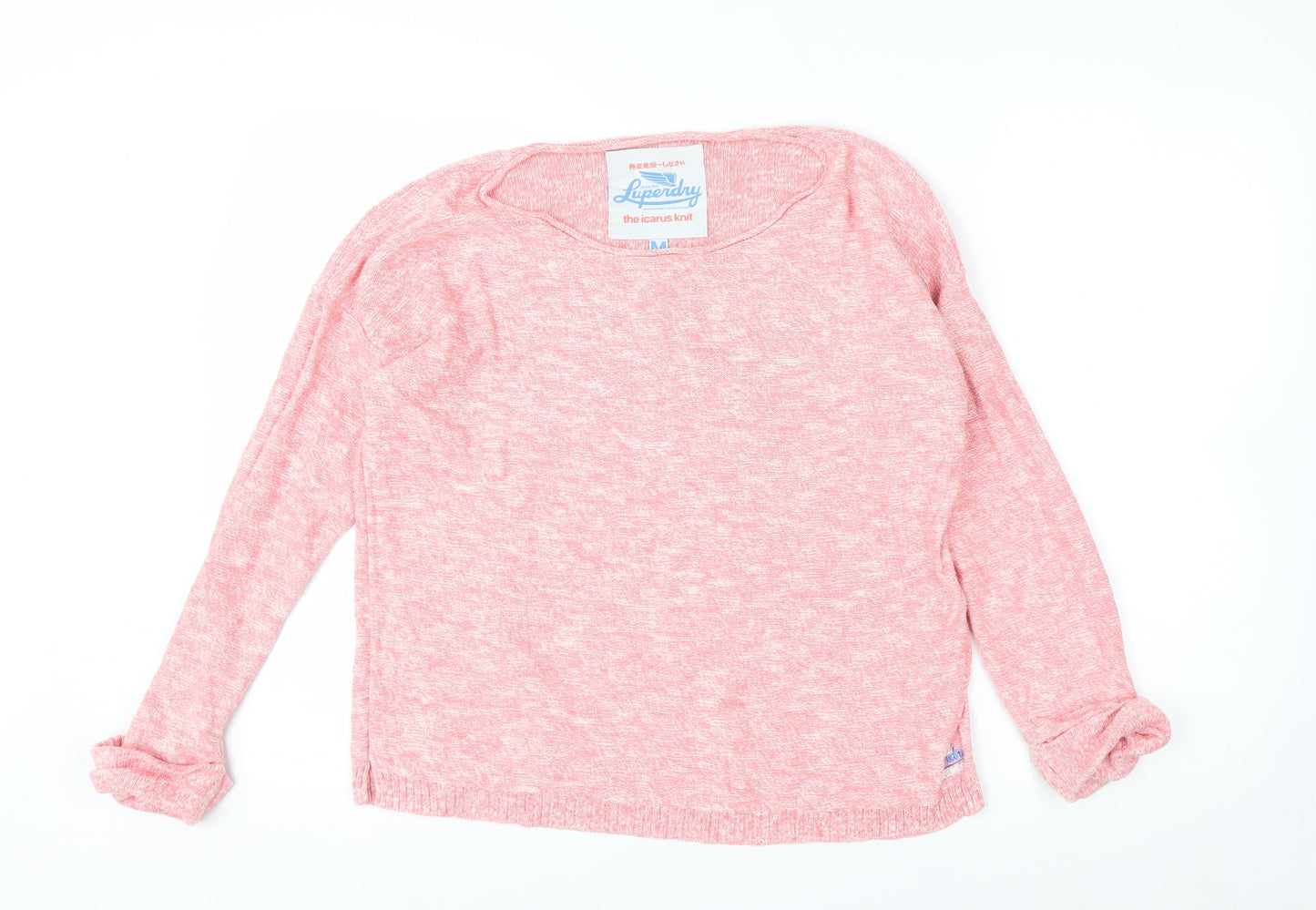 Luperdry Women’s Pink Cotton Crew Neck Jumper Size M