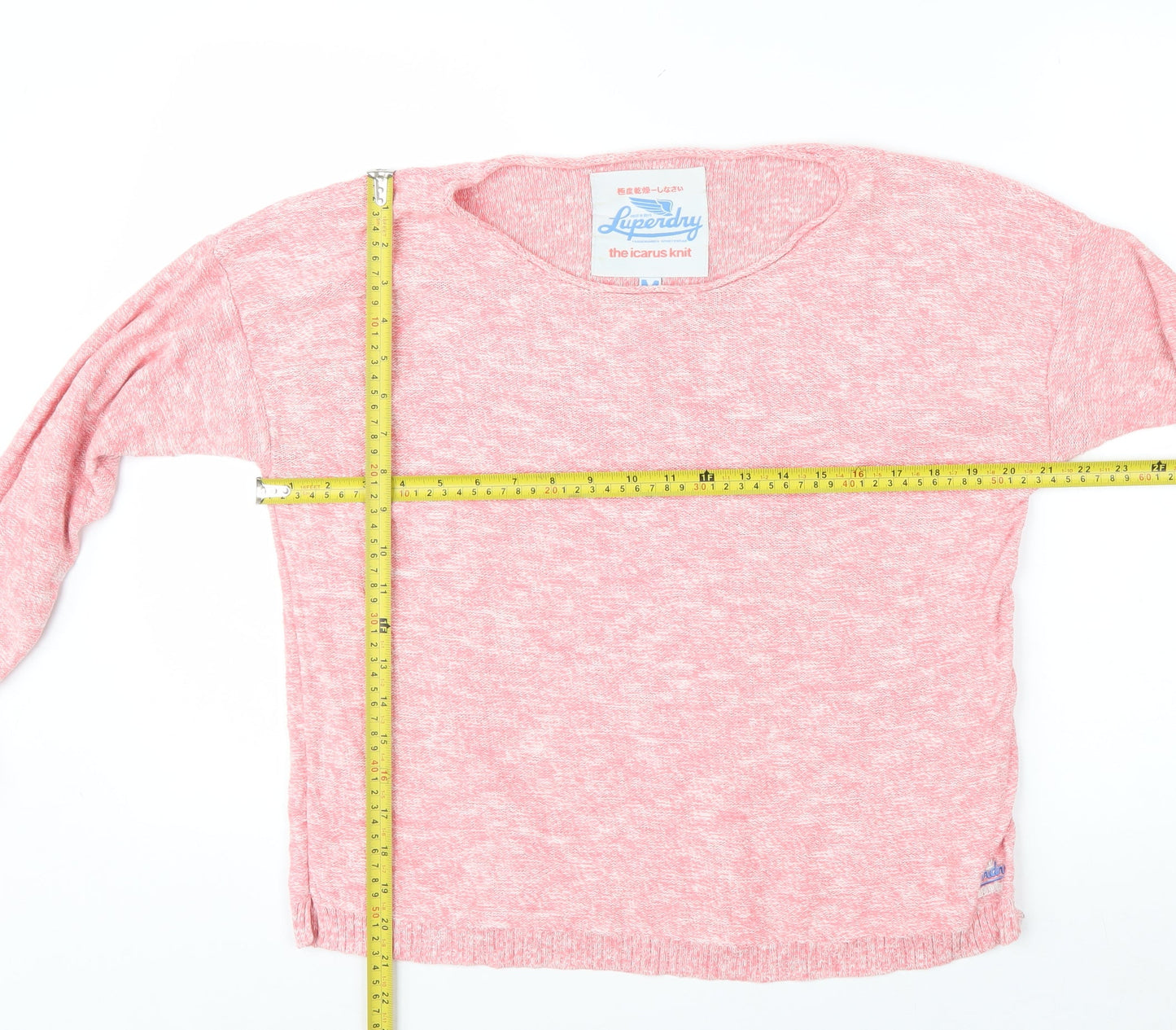 Luperdry Women’s Pink Cotton Crew Neck Jumper Size M