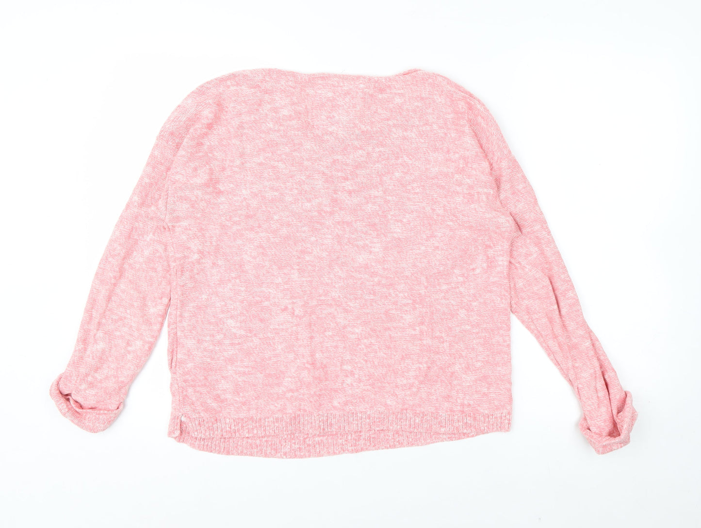Luperdry Women’s Pink Cotton Crew Neck Jumper Size M