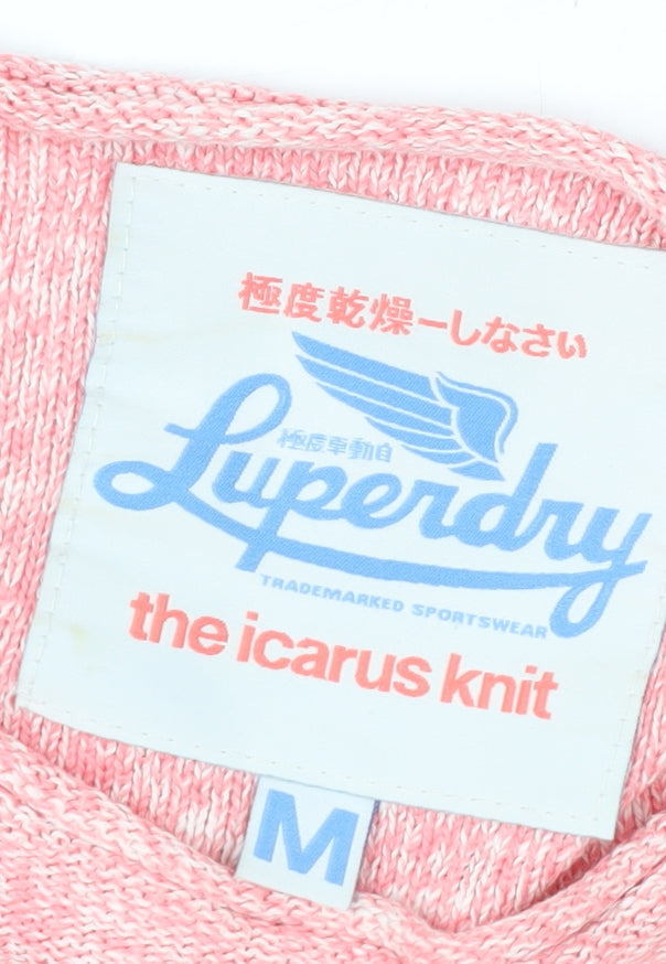 Luperdry Women’s Pink Cotton Crew Neck Jumper Size M