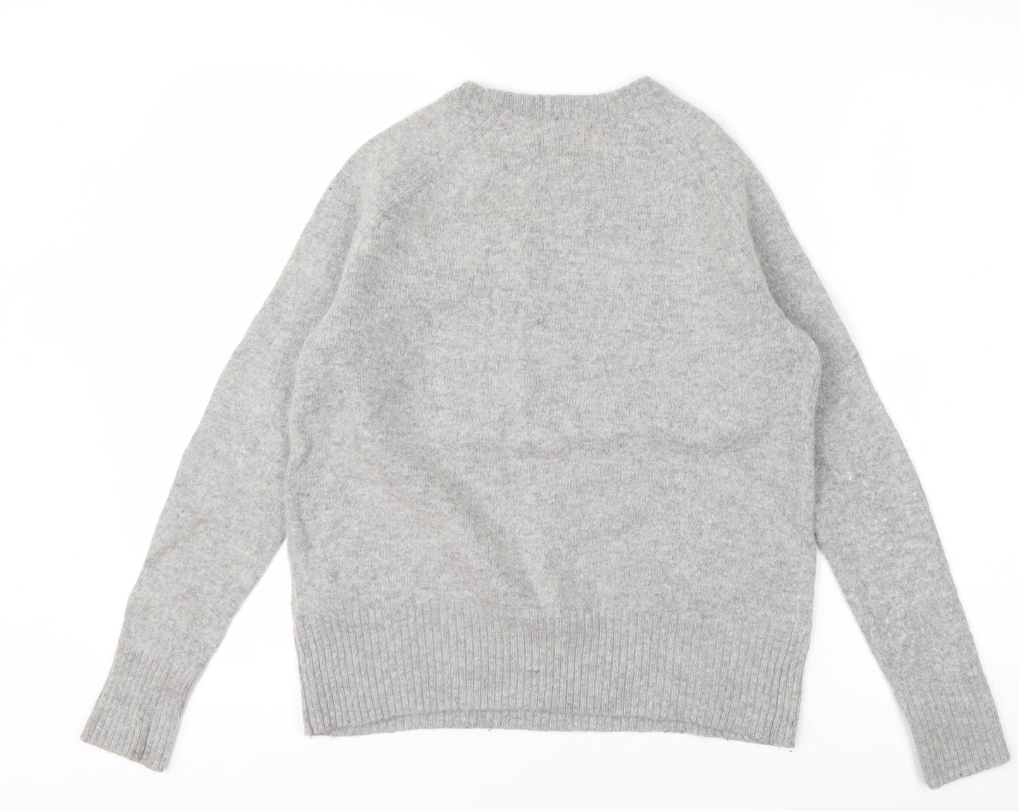 Superdry Women Grey Wool Blend Crew Neck Jumper Small