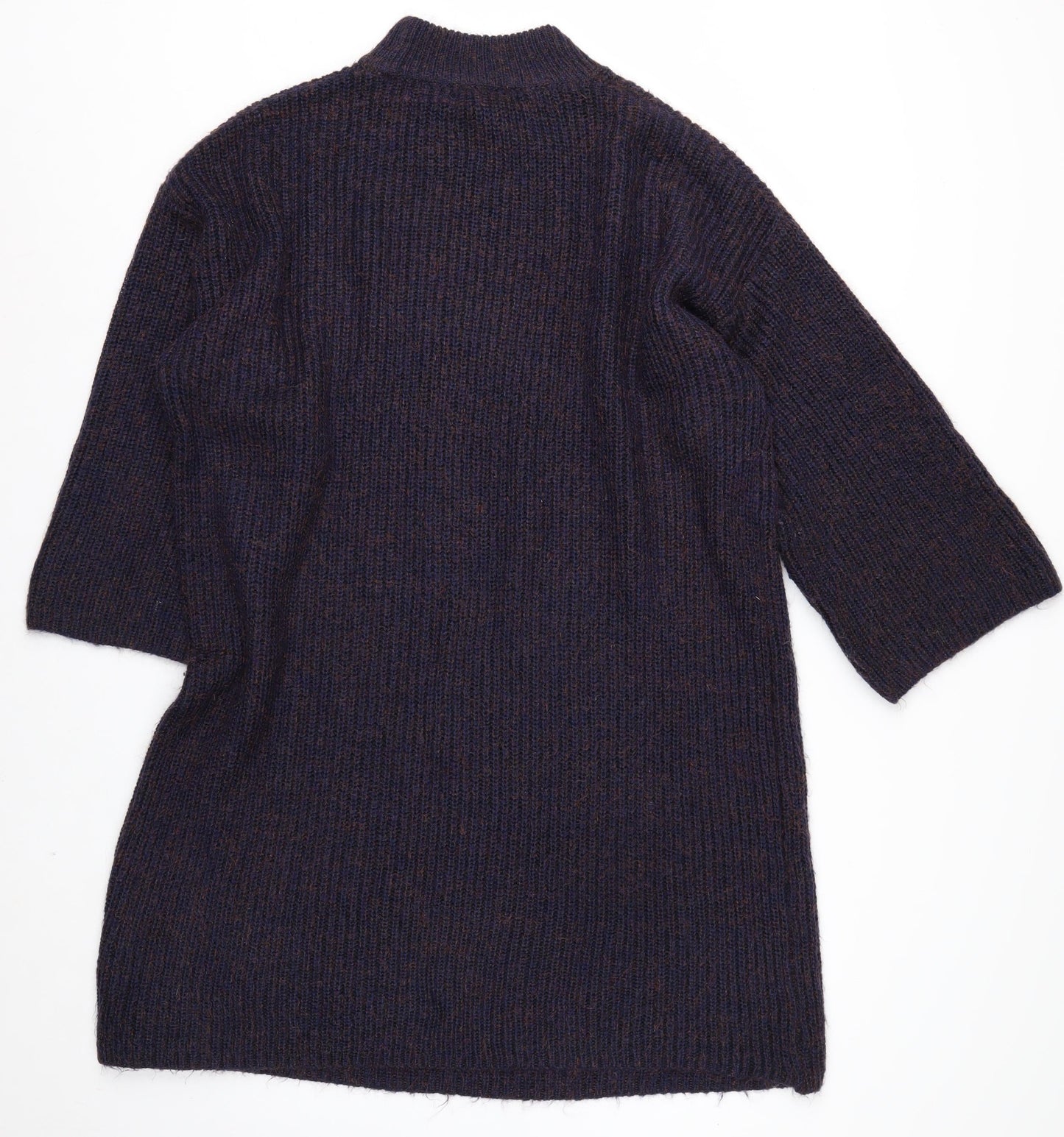 Next Women Navy Acrylic Knit Jumper UK 22 Relaxed Fit Warm Winter Pull Over