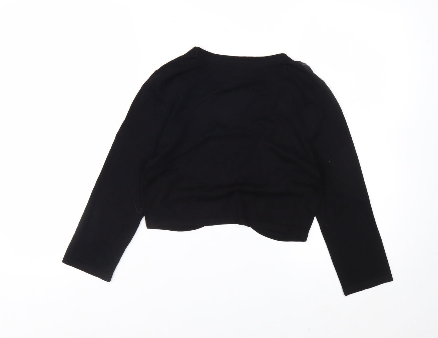 Kaliko Women's Black Size 8 Embellished Shrug Cardigan