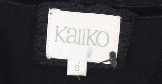 Kaliko Women's Black Size 8 Embellished Shrug Cardigan