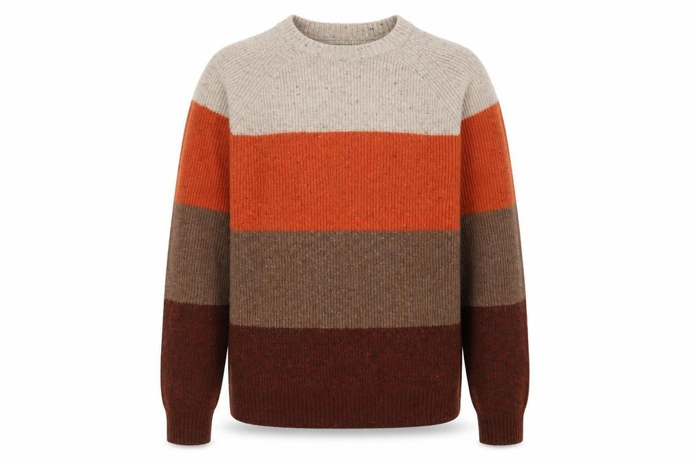 Mantaray Men's Multicoloured Stripe Wool Blend Jumper Size L