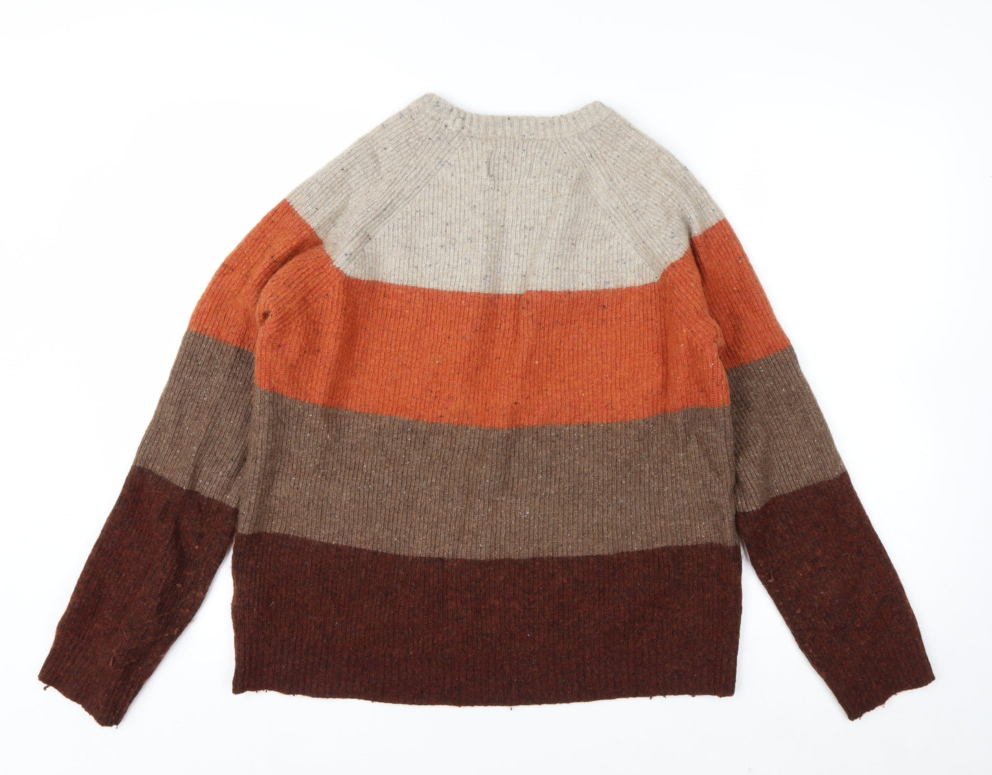 Mantaray Men's Multicoloured Stripe Wool Blend Jumper Size L