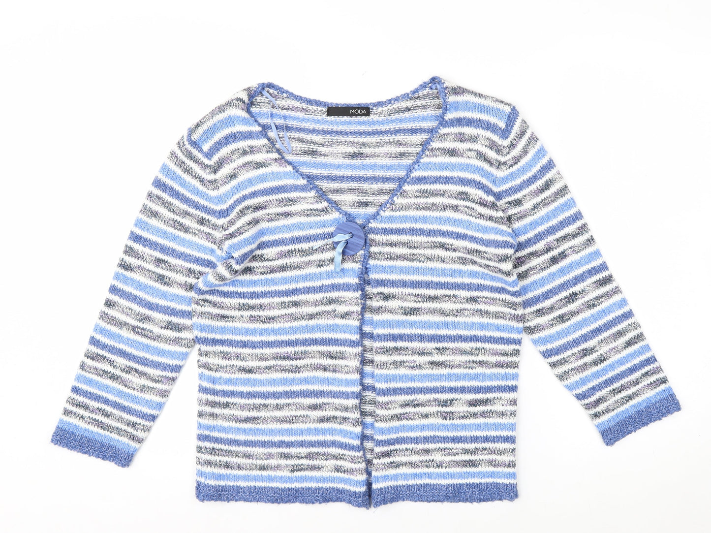 George Women’s Multicoloured Striped Knit Cardigan Size 10