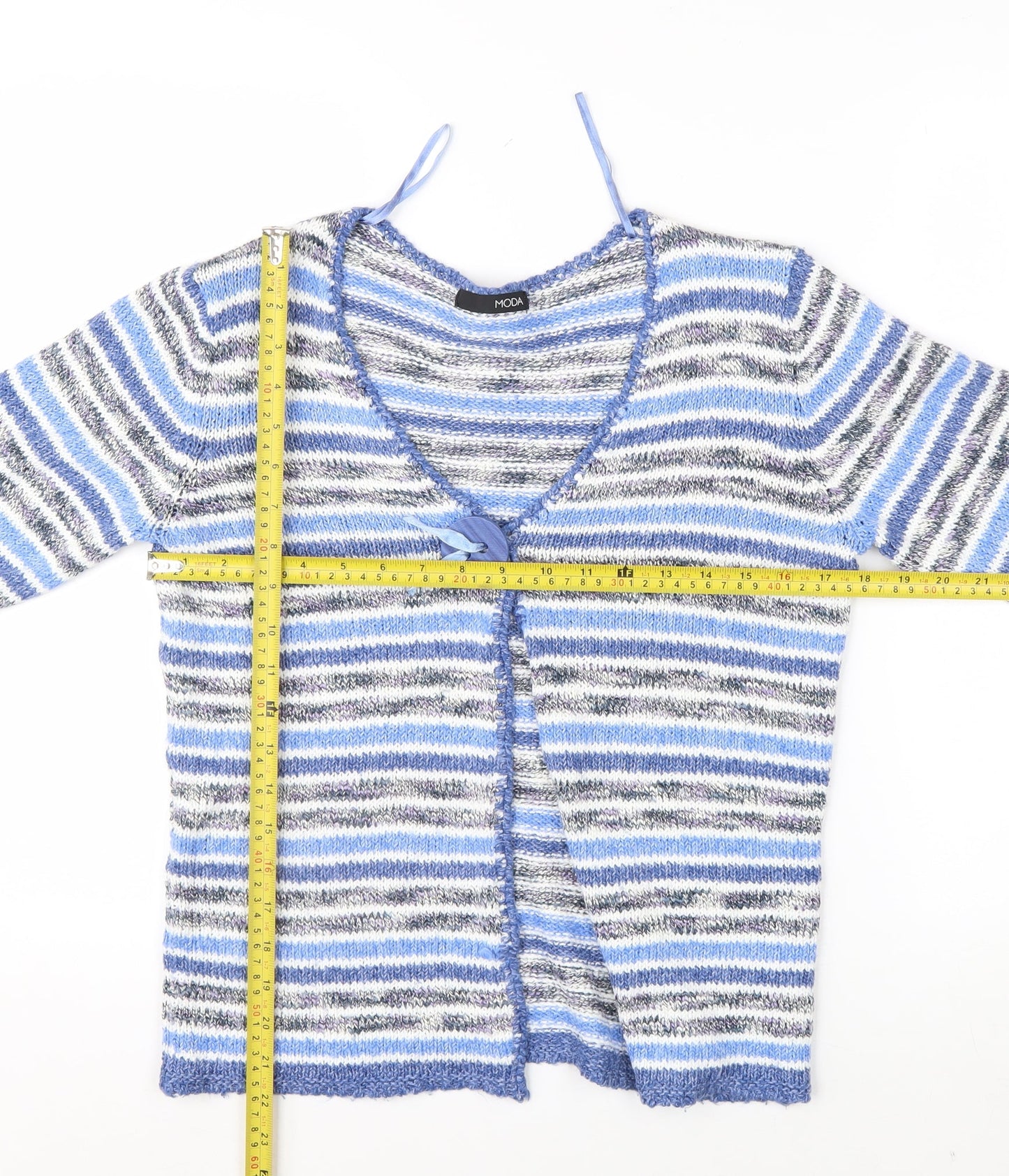 George Women’s Multicoloured Striped Knit Cardigan Size 10