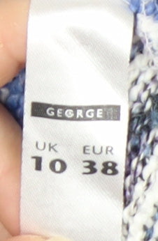 George Women’s Multicoloured Striped Knit Cardigan Size 10