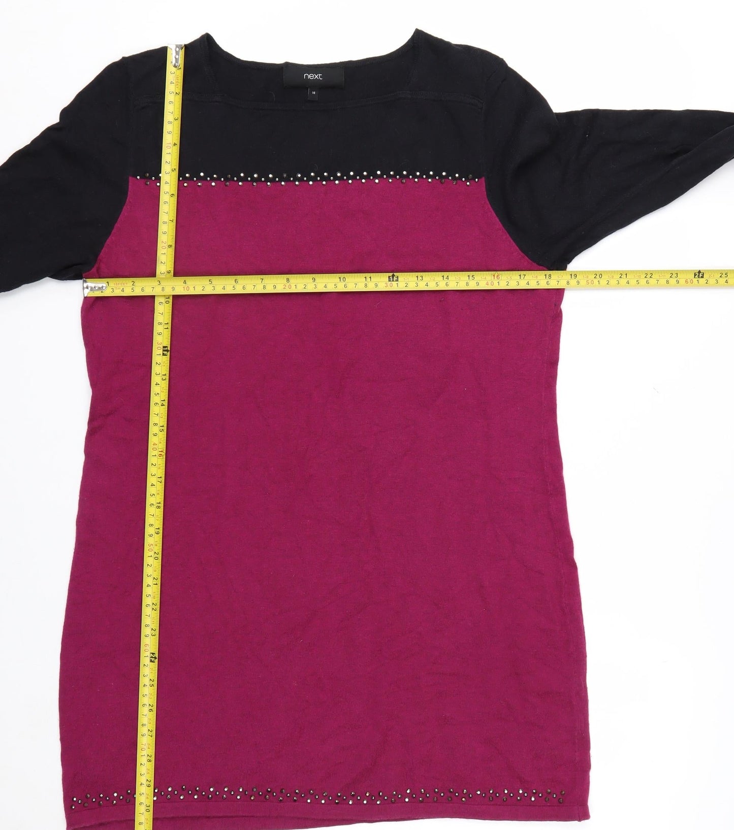 Next Women’s Multicoloured Beaded Tunic Jumper Size 14