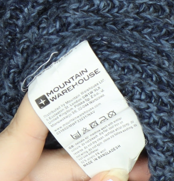 Mountain Warehouse Men’s Blue Half Zip Chunky Knit Jumper L
