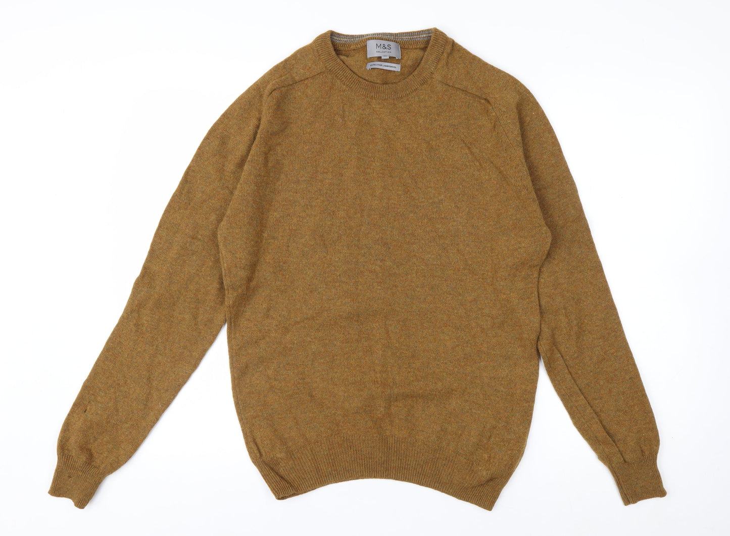 Marks and Spencer Men’s Brown Wool Pullover Jumper M Crew Neck