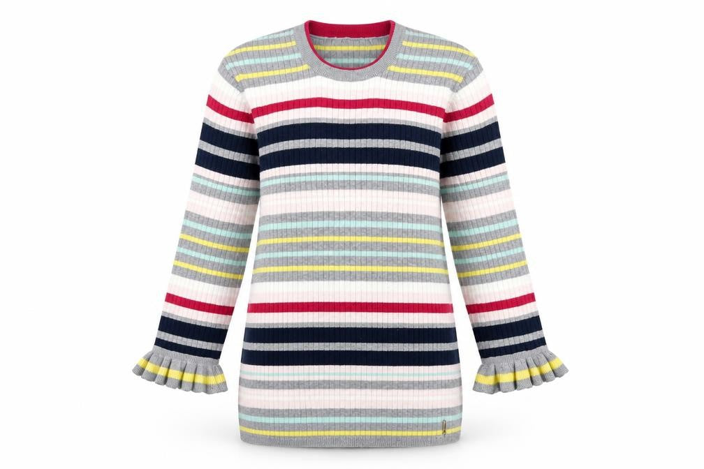 Ted Baker Women's Multicoloured Striped Crew Neck Jumper Size 14