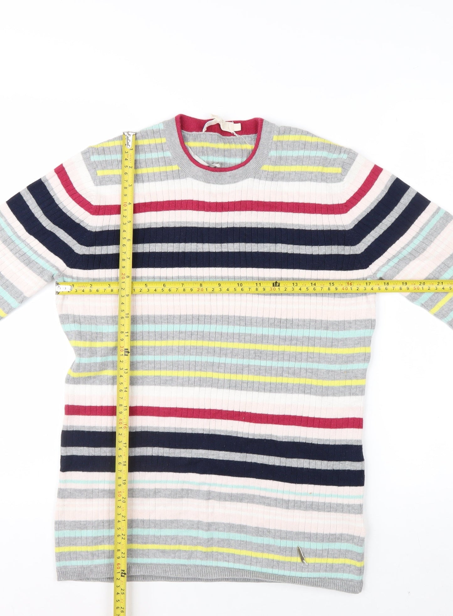Ted Baker Women's Multicoloured Striped Crew Neck Jumper Size 14
