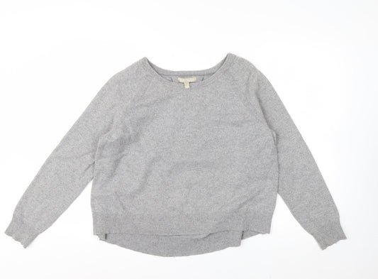 Banana Republic Womens Grey Wool Blend Crew Neck Pullover Jumper L