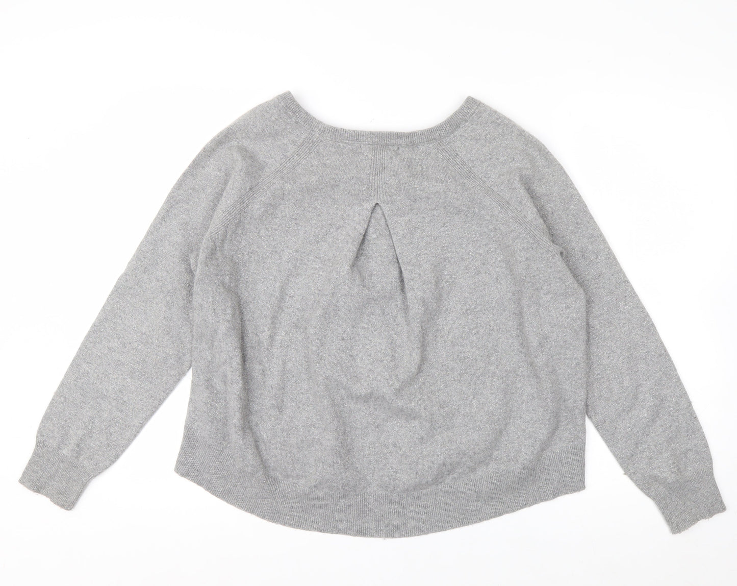 Banana Republic Womens Grey Wool Blend Crew Neck Pullover Jumper L