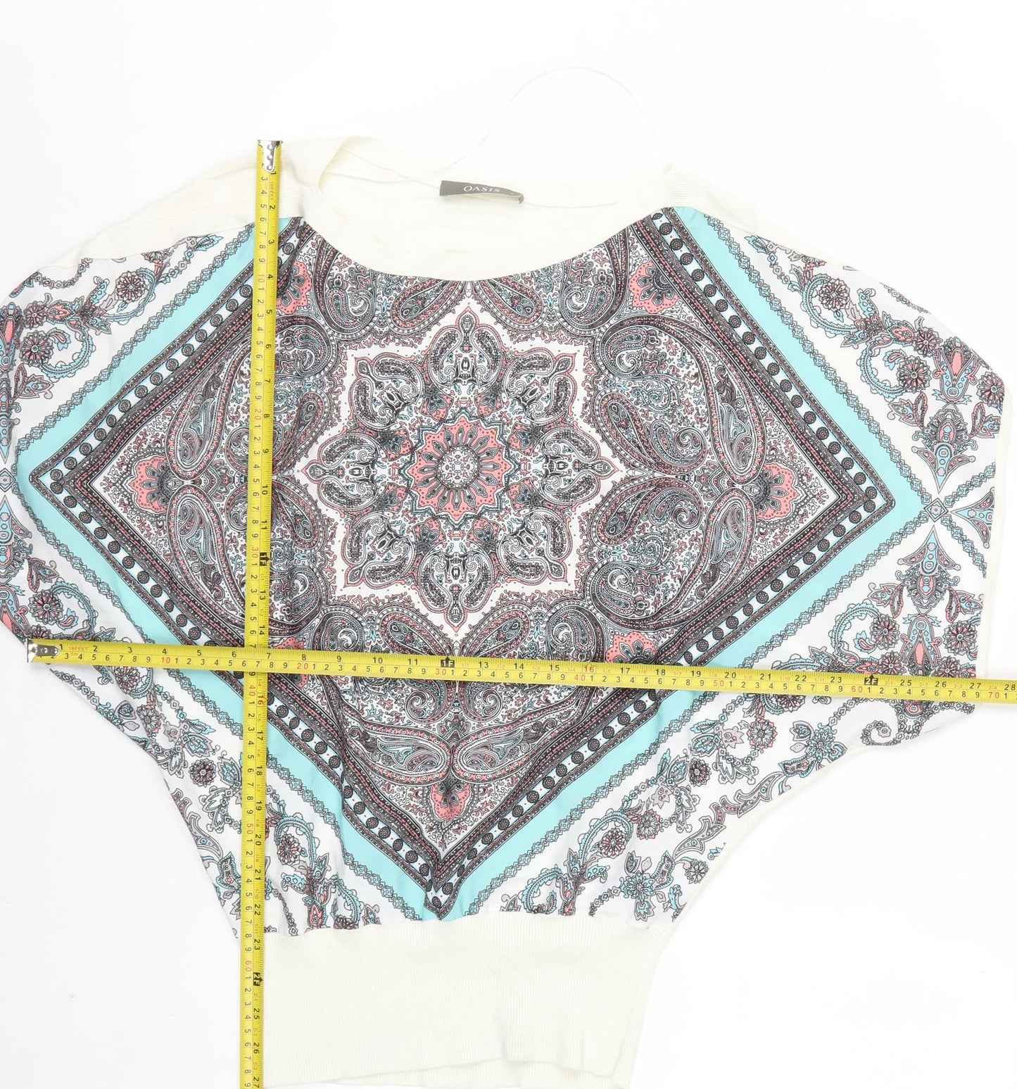 Oasis Women’s Multicoloured Paisley Kimono Blouse Size S