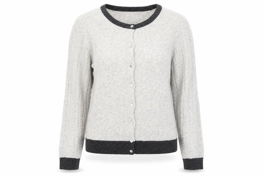 Paul Costelloe Women’s Grey 100% Cashmere Cardigan Size 16