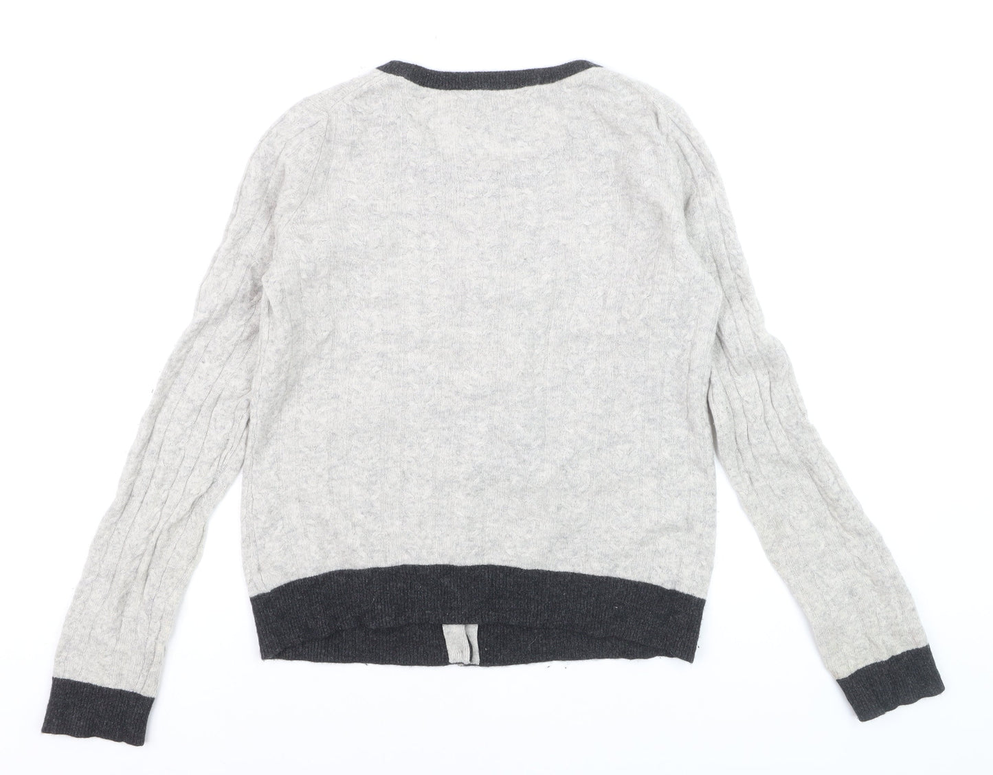 Paul Costelloe Women’s Grey 100% Cashmere Cardigan Size 16