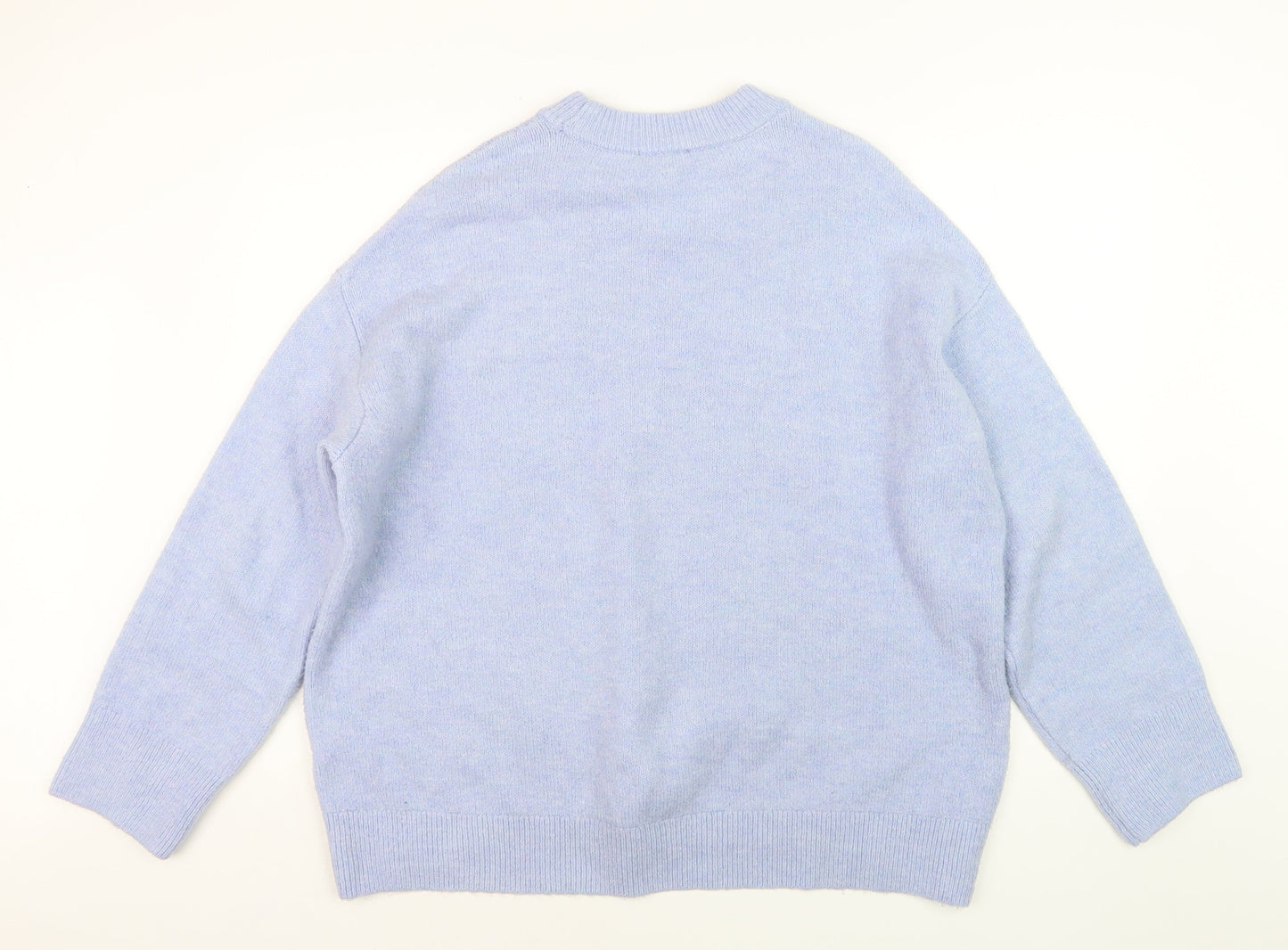 New Look Women's Blue NYC Crew Neck Knit Pullover Jumper Size M