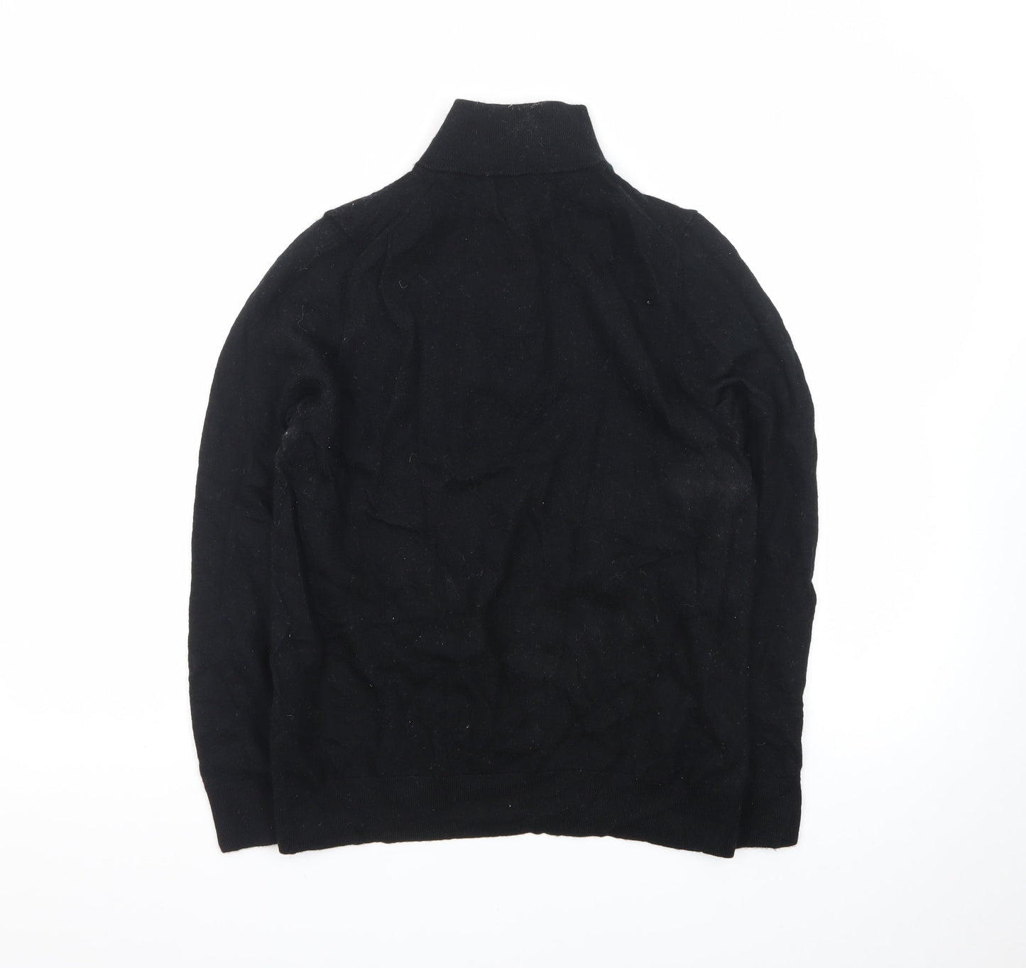 Marks and Spencer Autograph Men’s Black Merino Wool Half Zip Jumper M