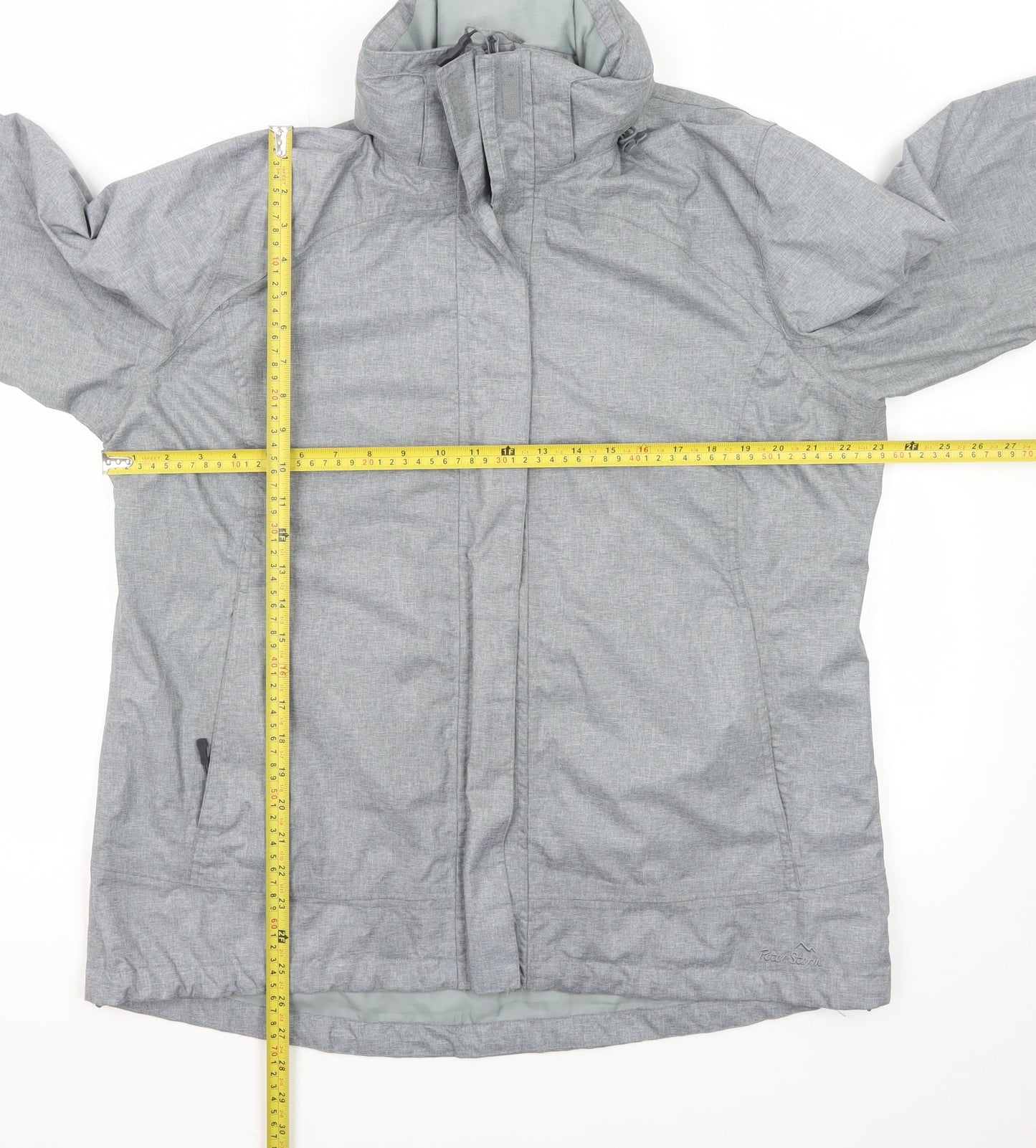 Peter Storm Womens Grey Waterproof Rain Coat Jacket Size 18