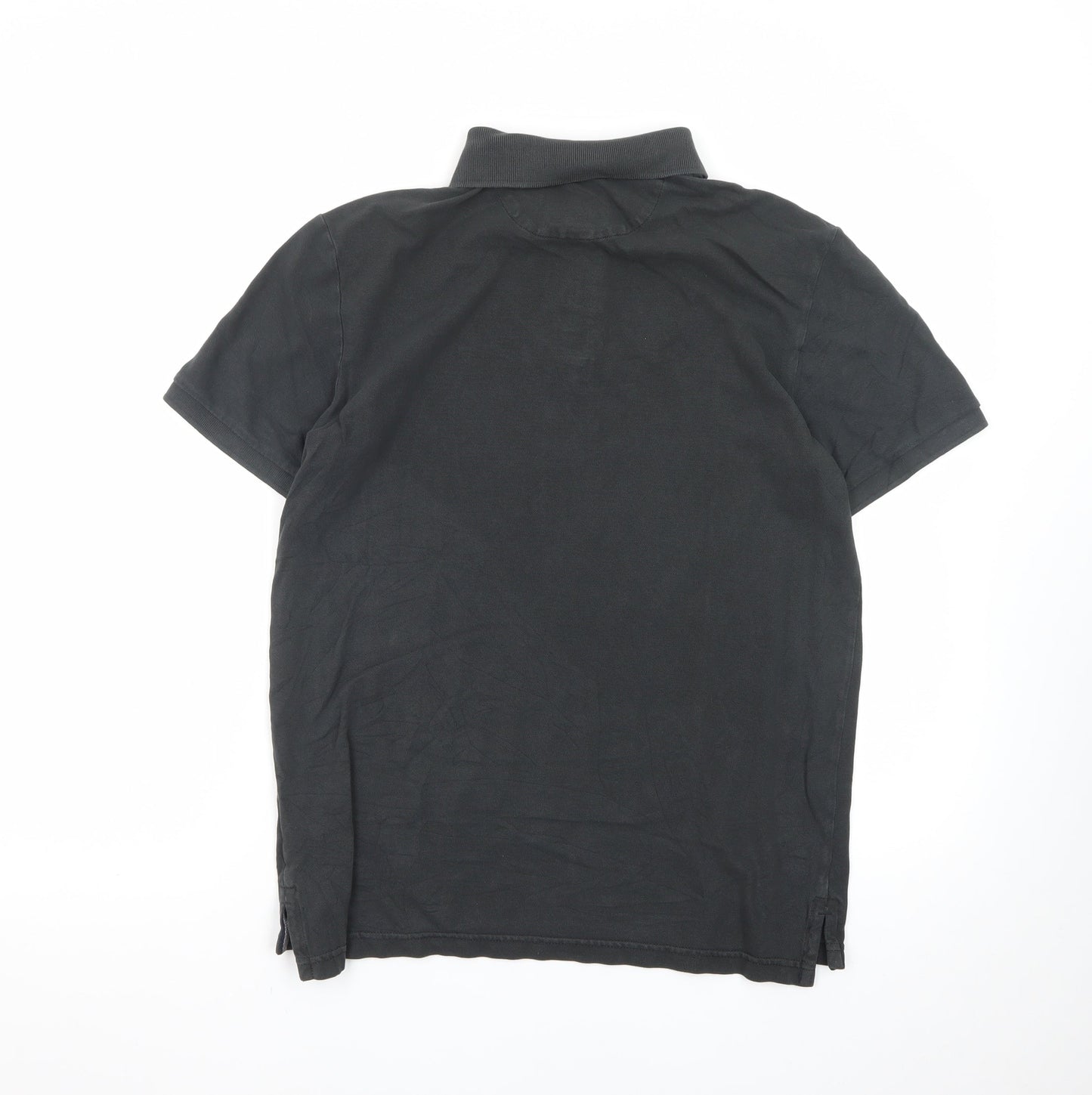 American Eagle Men’s Black Super Soft Cotton Polo Shirt Size S