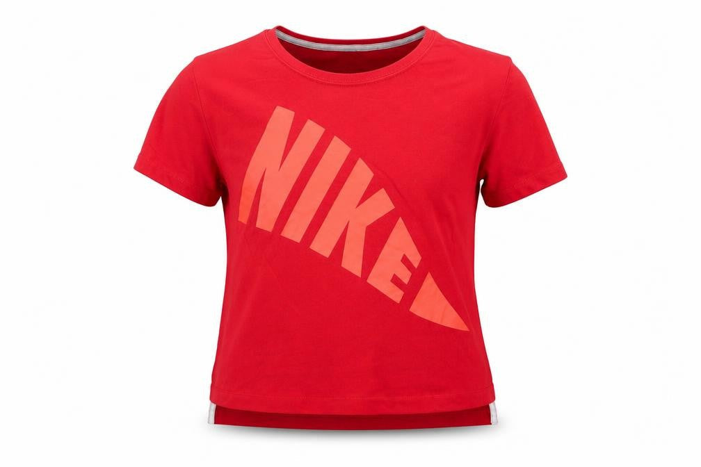 Nike Men's Red Short Sleeve Sports Logo Cotton T-Shirt Size S