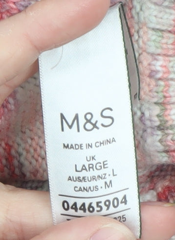 Marks and Spencer Women’s Multicoloured Roll Neck Knit Jumper Size L
