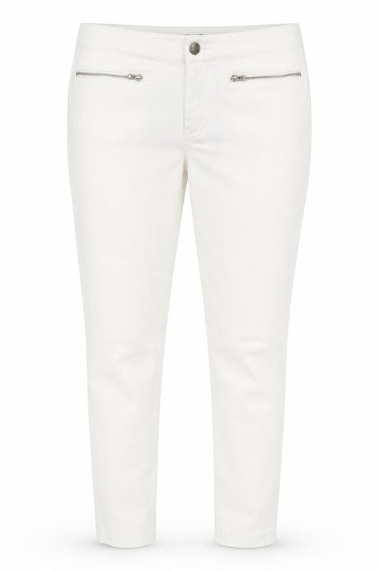Ralph Lauren Women White Slim Fit Stretch Trousers Size 10