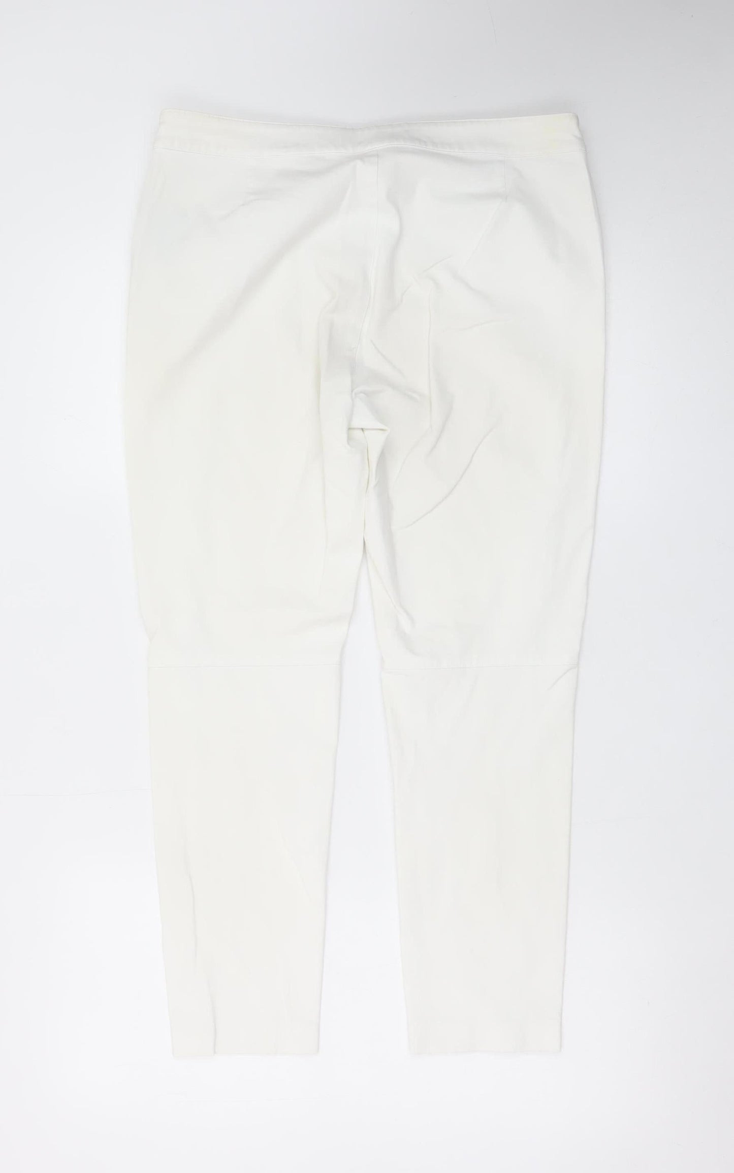 Ralph Lauren Women White Slim Fit Stretch Trousers Size 10