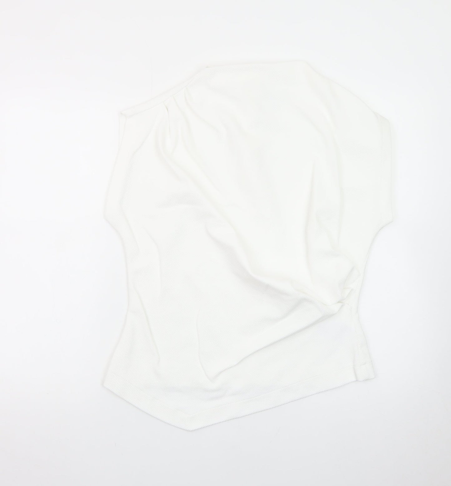 Marks and Spencer Women’s White Sleeveless High Neck Jersey Blouse UK 16
