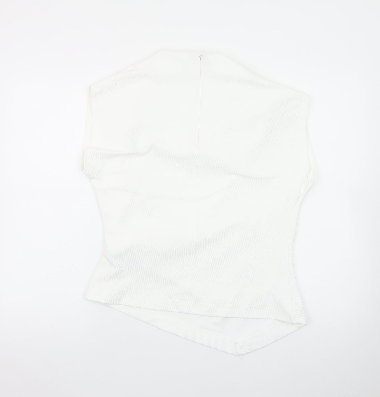 Marks and Spencer Women’s White Sleeveless High Neck Jersey Blouse UK 16