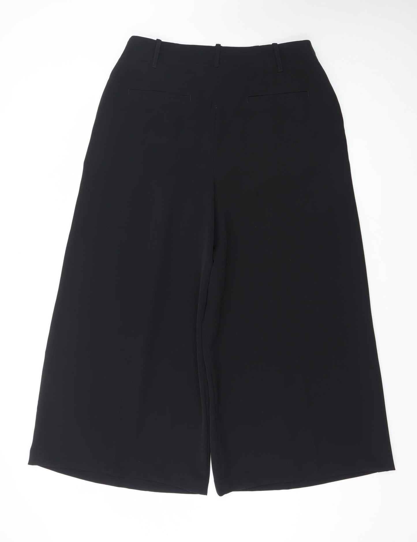 Marks and Spencer Women’s Black Wide-Leg Cropped Trousers Size 16