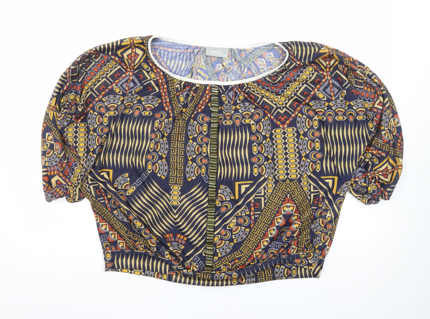 Wallis Women’s Multicoloured Tribal Cropped Blouse Size M