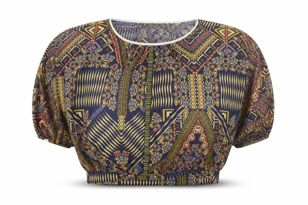 Wallis Women’s Multicoloured Tribal Cropped Blouse Size M